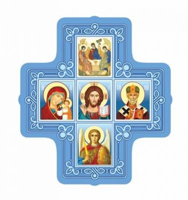 Five Icons Rectangular Cross