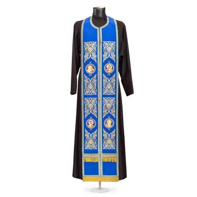 Greek-style Priest Vestment from gabardine with medallions and embroidery