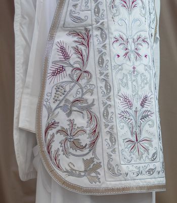 White Chasuble and Stole Set