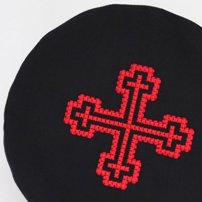 Embroidered Serbian (Greek) Skufia with red embroidery