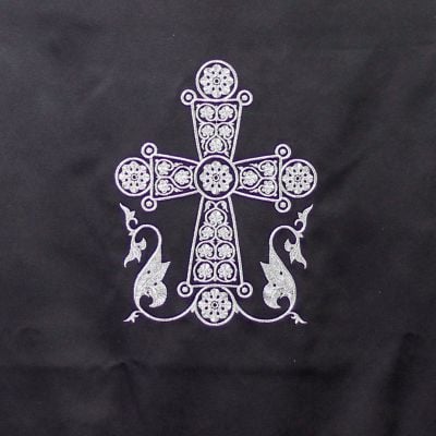 Analogion Cover with Embroidered Silver Cross