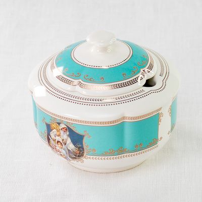 Christmas ceramic sugar bowl