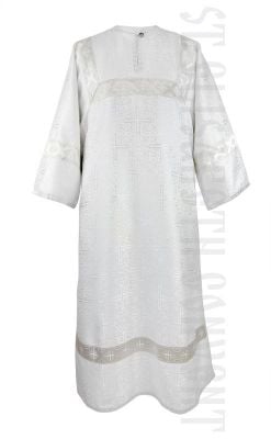 white church silk sticharion