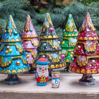 wooden Christmas tree souvenir