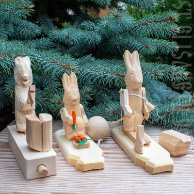 Carved Wooden Toys, Souvenir, folk crafts