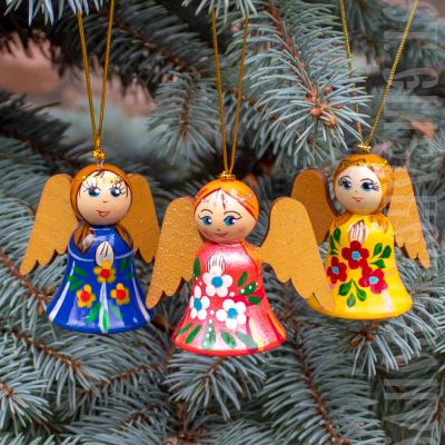 wooden angel, a Christmas gift, Souvenir , christmas tree decoration