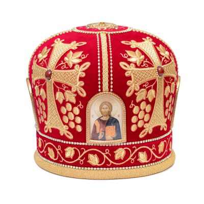 handmade velvet mitre