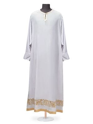 white priest sticharion (podriznik) with golden embroidery 