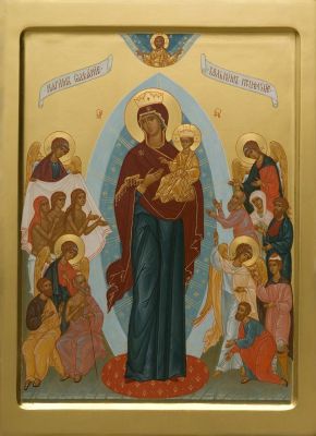 Joy of All Who Sorrow hand-painted icon