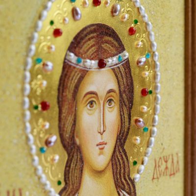 icon of semi-precious stones of St Martyr Hope of Rome 