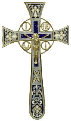 Maltese Holy Table Cross Enamel Gilded