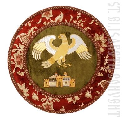embroidered eagle rug