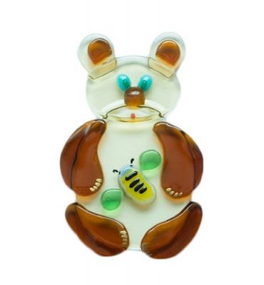 stained glass bear magnet (design 1)