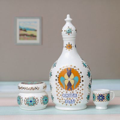 ceramic set with Patterns for home prayer