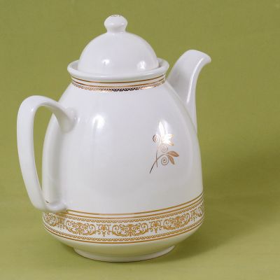 Ceramic Teapot with Gold Patterns