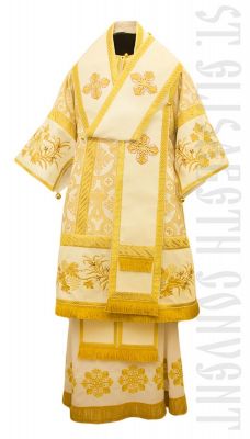 white bishop's vestment