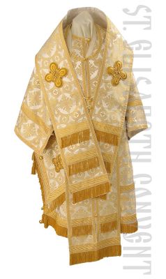Front of Set of Vestments for Orthodox Bishop with Embroidered Crosses