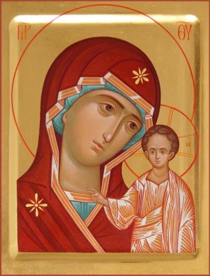 Painted Icon of The Mother of God of Kazan