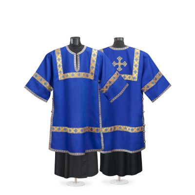 Blue gabardine altar boy sticharion
