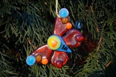 butterfly glass pendant 