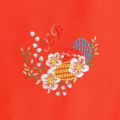 Easter Cloth with Willow with flowers embroidery