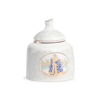 unusual form of a ceramic sugar bowl