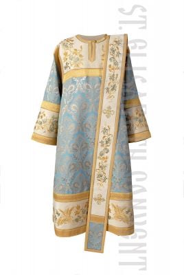 white color deacon`s vestment 