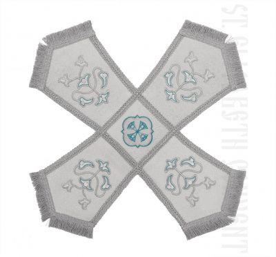 White chalice covers and veil 