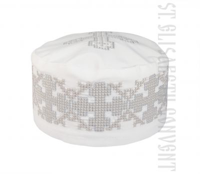 White Serbian/Greek Skufos with crosses