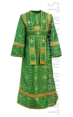 Green Subdeacon Orthodox Vestments Front