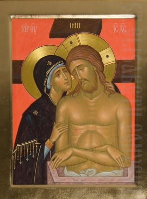 painted icon of weep not for me mother