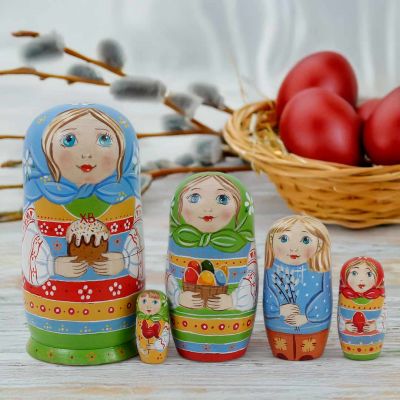 Easter stack nesting dolls