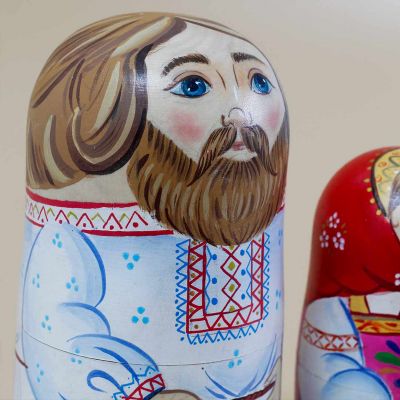 Family and Cat nesting doll