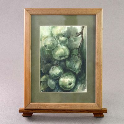 watercolor painting with apples