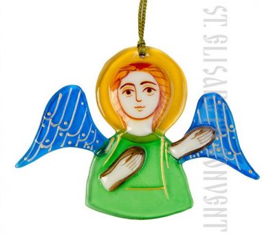 handmade glass angel with wings