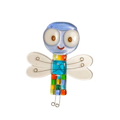 glass magnet Dragonfly handmade