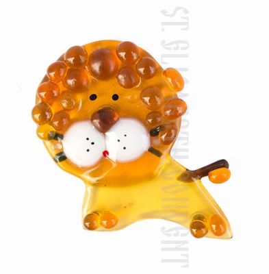 Brave Lion Glass Magnet