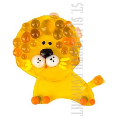 Brave Lion Glass Magnet