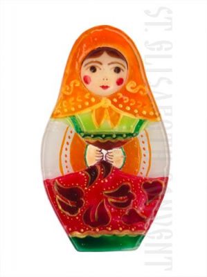 matryoshka glass pendant