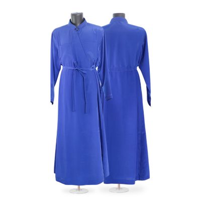 Greek priest undercassock blue with decorative embroidery