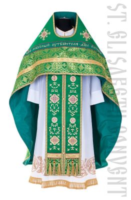 green russian style priest vestment