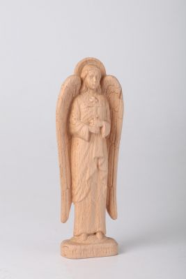 Wooden Guardian Angel Sculpture