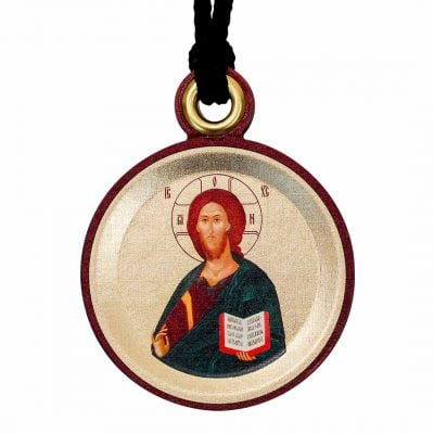 hanging car medallion of Christ