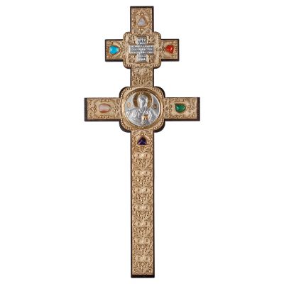 Holy Table Cross with Gemstones handmade 
