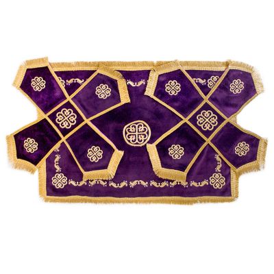 purple velvet chalice covers and veil