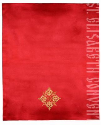  Red Church Corporal embroidered with Cross (silk threads)