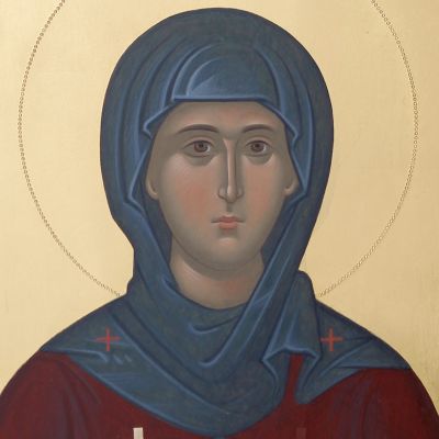 Saint Martyr Eudokia icon painted