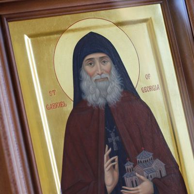 icon of st Gabriel Urgebadze egg-tempera