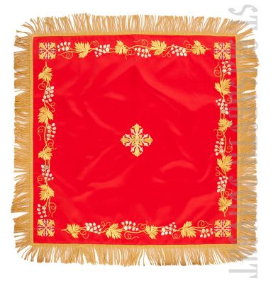 red analogion cloth with embroidery