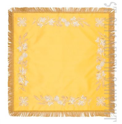 golden cover with embroidery